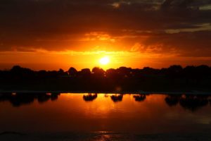 Sonnenuntergang auf dem Weg nach Raglan